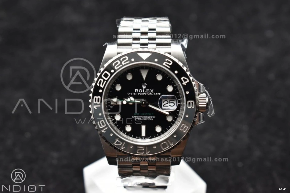 Clean 904L 1:1 126710 Strap Ceramic Black Steel Jubilee Best Gray GRNR Edition II GMT-Master DD3285 on 0411